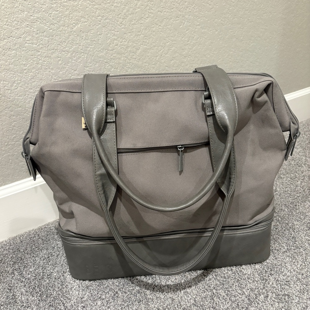 Beis Grey Weekender Bag